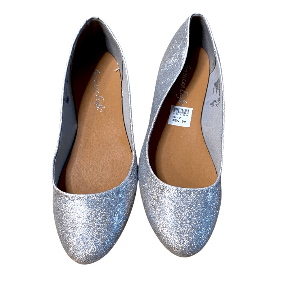 American Eagle Women’s Glitter Ballet Flat Shoe Size 9